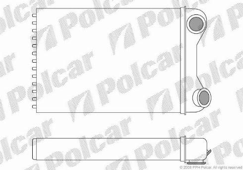 Polcar 3022N82X - Теплообменник, отопление салона autospares.lv