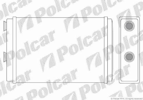 Polcar 3022N8A1 - Теплообменник, отопление салона autospares.lv