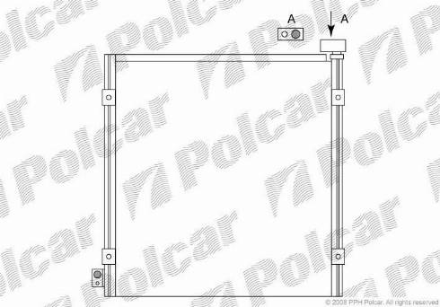 Polcar 3860K8C1 - Конденсатор кондиционера autospares.lv