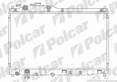 Polcar 3880081K - Радиатор, охлаждение двигателя autospares.lv