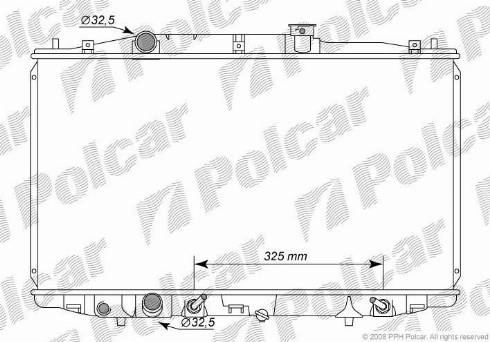 Polcar 3833084K - Радиатор, охлаждение двигателя autospares.lv