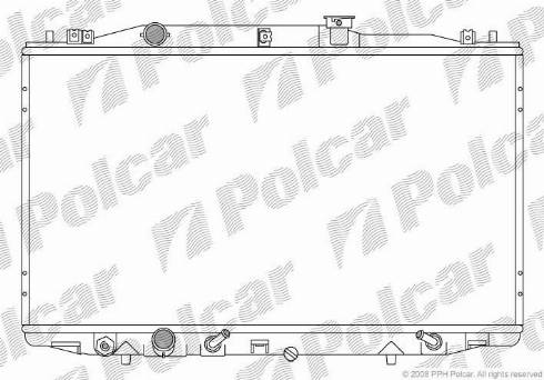 Polcar 383308-4 - Радиатор, охлаждение двигателя autospares.lv