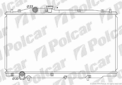 Polcar 383308-6 - Радиатор, охлаждение двигателя autospares.lv