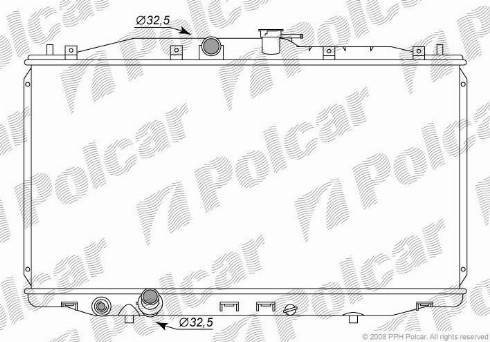 Polcar 3833081K - Радиатор, охлаждение двигателя autospares.lv