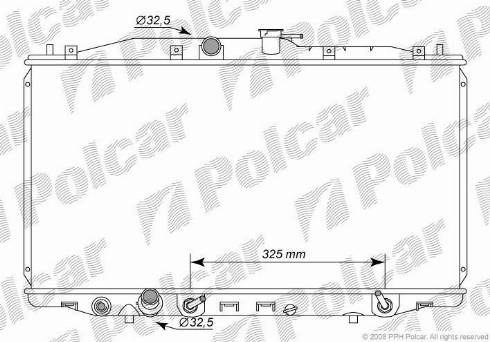 Polcar 3833083K - Радиатор, охлаждение двигателя autospares.lv