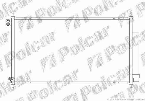 Polcar 3833K8C1 - Конденсатор кондиционера autospares.lv