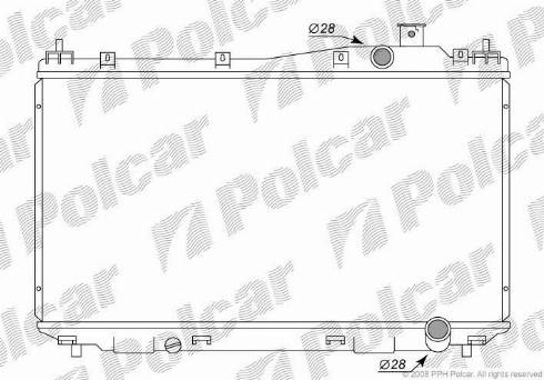 Polcar 382508-1 - Радиатор, охлаждение двигателя autospares.lv