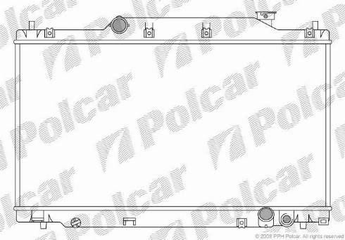 Polcar 382508-3 - Радиатор, охлаждение двигателя autospares.lv