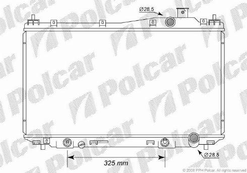 Polcar 382508-2 - Радиатор, охлаждение двигателя autospares.lv