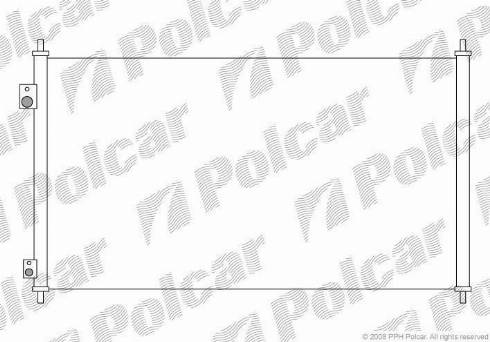 Polcar 3825K8C3 - Конденсатор кондиционера autospares.lv