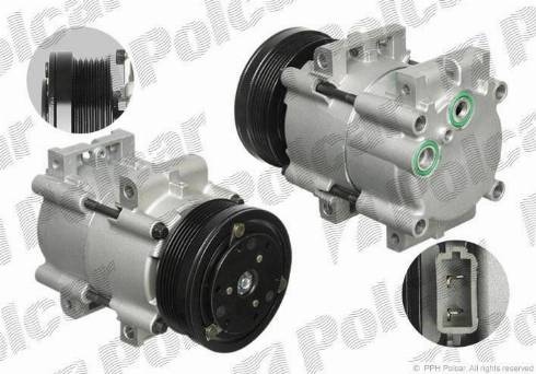 Polcar 3240KS-1 - Компрессор кондиционера autospares.lv