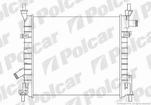 Polcar 3200083X - Радиатор, охлаждение двигателя autospares.lv