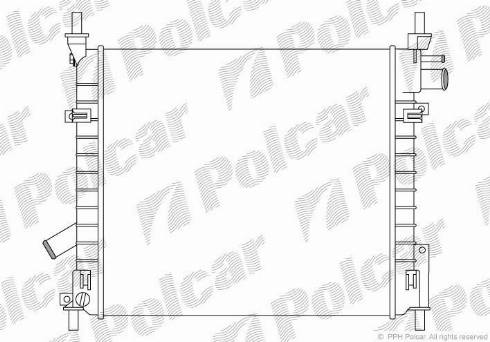 Polcar 320008-3 - Радиатор, охлаждение двигателя autospares.lv