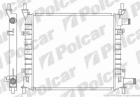 Polcar 320008-2 - Радиатор, охлаждение двигателя autospares.lv