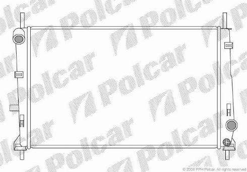 Polcar 321608-1 - Радиатор, охлаждение двигателя autospares.lv