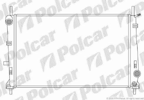 Polcar 321608-2 - Радиатор, охлаждение двигателя autospares.lv