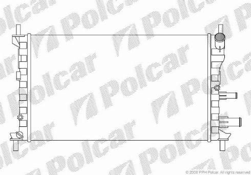 Polcar 3210084X - Радиатор, охлаждение двигателя autospares.lv