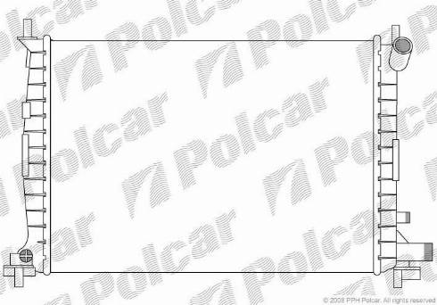 Polcar 3210085X - Радиатор, охлаждение двигателя autospares.lv