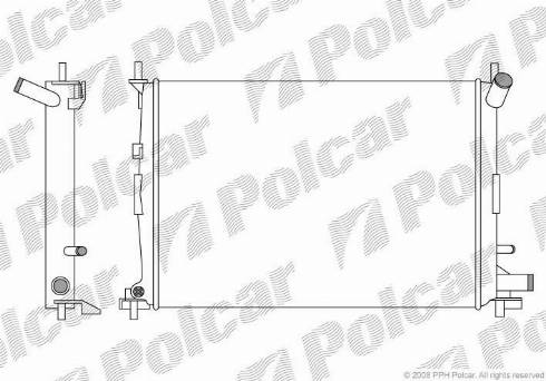 Polcar 321008-5 - Радиатор, охлаждение двигателя autospares.lv