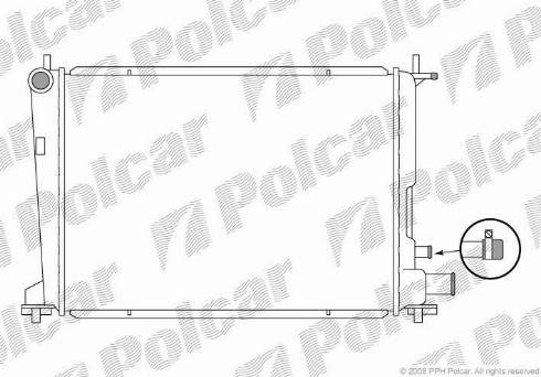 Polcar 321008-1 - Радиатор, охлаждение двигателя autospares.lv