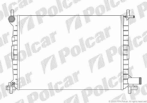 Polcar 3210082X - Радиатор, охлаждение двигателя autospares.lv