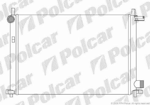 Polcar 321008A3 - Радиатор, охлаждение двигателя autospares.lv