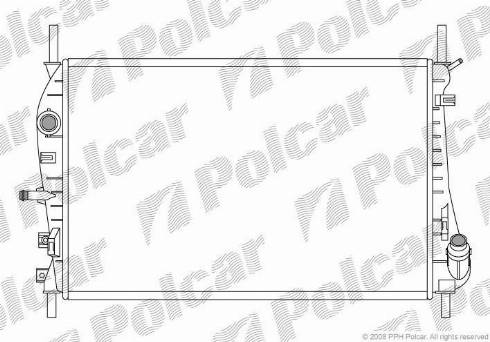 Polcar 321808-5 - Радиатор, охлаждение двигателя autospares.lv