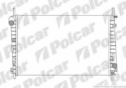 Polcar 3218082X - Радиатор, охлаждение двигателя autospares.lv