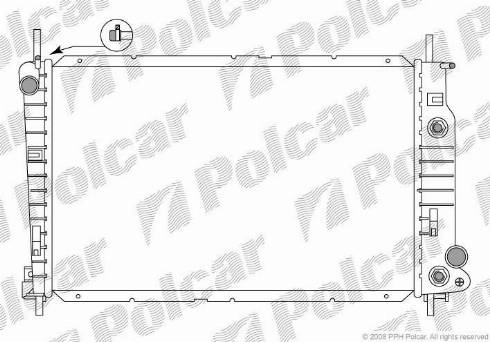 Polcar 321708-4 - Радиатор, охлаждение двигателя autospares.lv