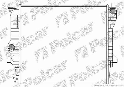 Polcar 3720083X - Радиатор, охлаждение двигателя autospares.lv