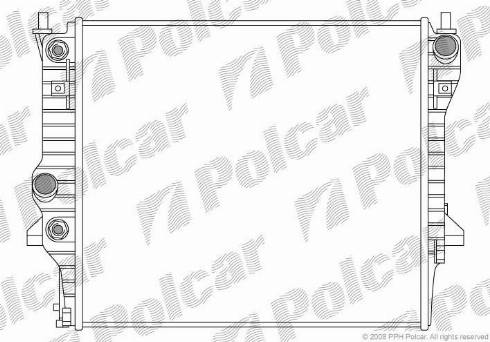 Polcar 3720082X - Радиатор, охлаждение двигателя autospares.lv