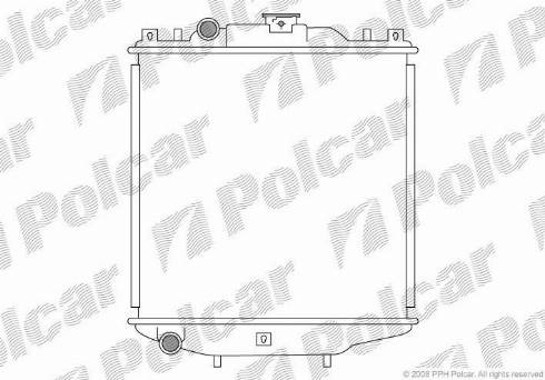 Polcar 290108-1 - Радиатор, охлаждение двигателя autospares.lv