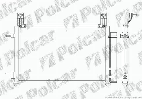 Polcar 2903K8C1 - Конденсатор кондиционера autospares.lv