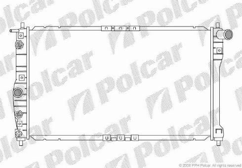 Polcar 292308-2 - Радиатор, охлаждение двигателя autospares.lv