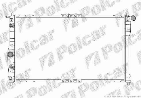 Polcar 292308A2 - Радиатор, охлаждение двигателя autospares.lv