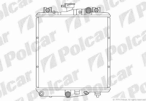 Polcar 240008-8 - Радиатор, охлаждение двигателя autospares.lv