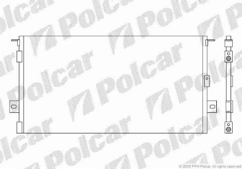 Polcar 2401K8C2 - Конденсатор кондиционера autospares.lv