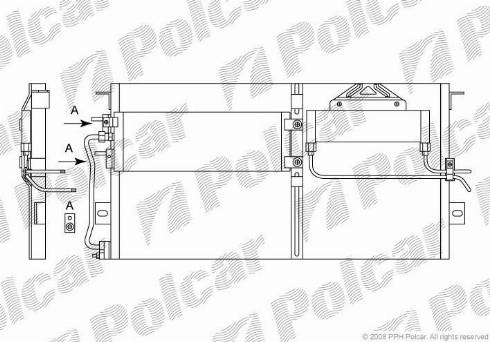 Polcar 2420K8C2 - Конденсатор кондиционера autospares.lv