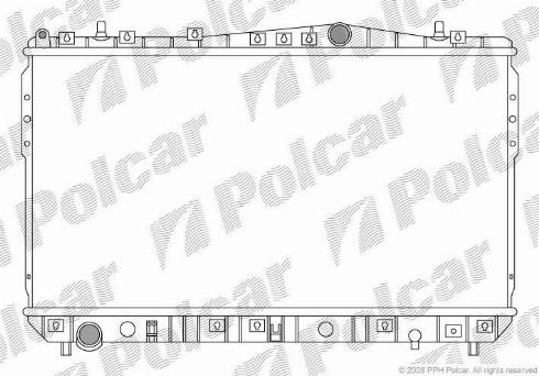 Polcar 2505081X - Радиатор, охлаждение двигателя autospares.lv