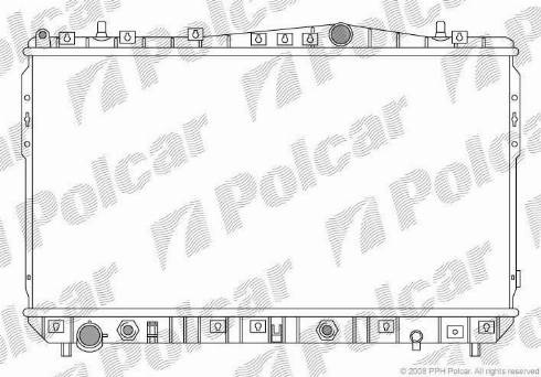 Polcar 2505082K - Радиатор, охлаждение двигателя autospares.lv