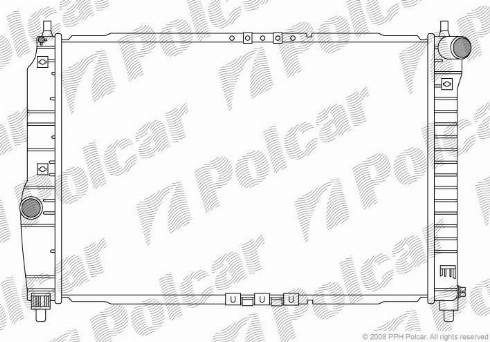 Polcar 2500083X - Радиатор, охлаждение двигателя autospares.lv