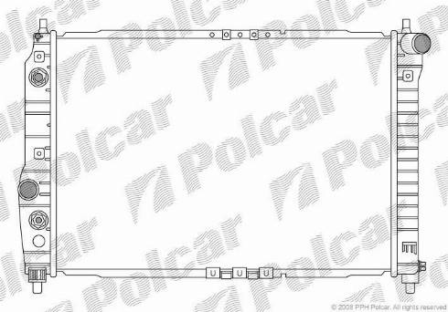 Polcar 2500082K - Радиатор, охлаждение двигателя autospares.lv