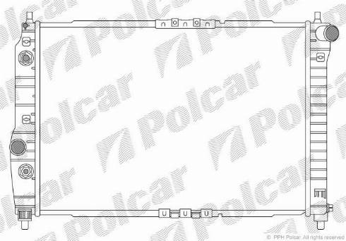 Polcar 250008-2 - Радиатор, охлаждение двигателя autospares.lv