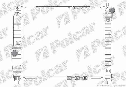 Polcar 250008-X - Радиатор, охлаждение двигателя autospares.lv