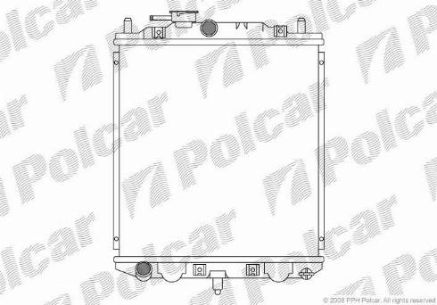 Polcar 260508-1 - Радиатор, охлаждение двигателя autospares.lv