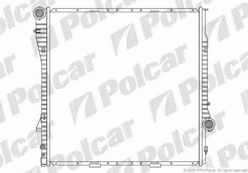 Polcar 205008-2 - Радиатор, охлаждение двигателя autospares.lv