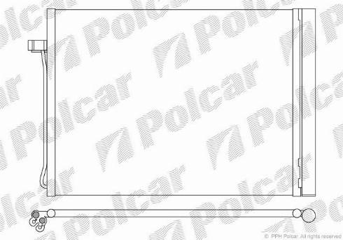 Polcar 2051K8C1 - Конденсатор кондиционера autospares.lv