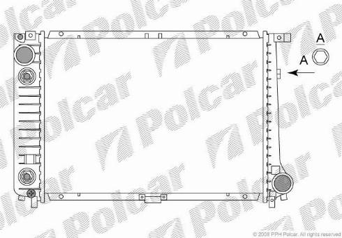 Polcar 200508-9 - Радиатор, охлаждение двигателя autospares.lv