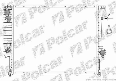 Polcar 200508-0 - Радиатор, охлаждение двигателя autospares.lv