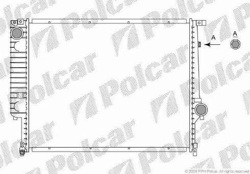 Polcar 200508-7 - Радиатор, охлаждение двигателя autospares.lv